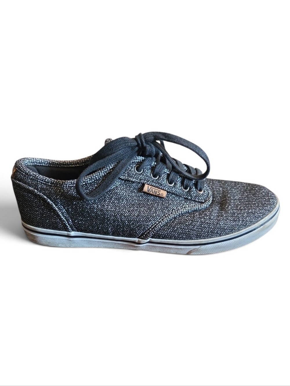 Vans Atwood Gray Canvas Low-Top Sneakers Size 7